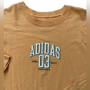 Adidas Women’s Size Small Faded Orange Long‎ Sleeve T-Shirt Sports Athletic